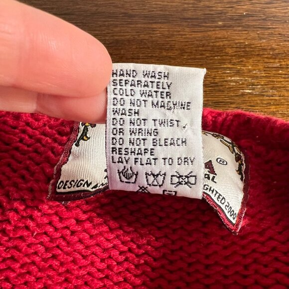 Vintage Slouchy Thick Knit Christmas Cardigan Grandma Chunky Fair Isle Large - Picture 11 of 15